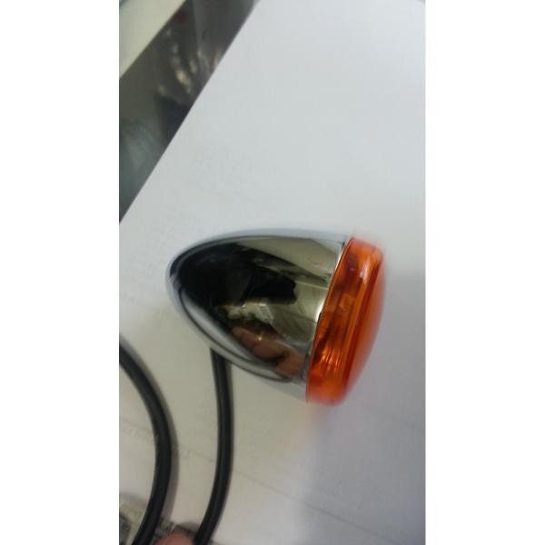 Seta Traseira Cromada Carcaça Lente Lampada Soquete Harley 68977-00  68978-00 Unidade 11672