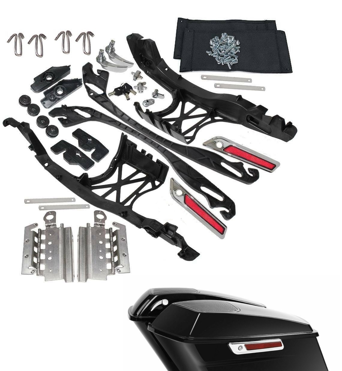 Par Kit Dobradiça Tranca Mala Lateral Harley Touring 14-21 90200983 ...