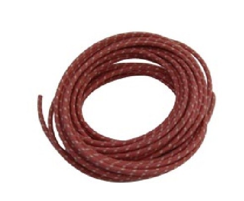 Fio Eletrico Revestido Tecido Harley Classica 7,5 metros Vermelho