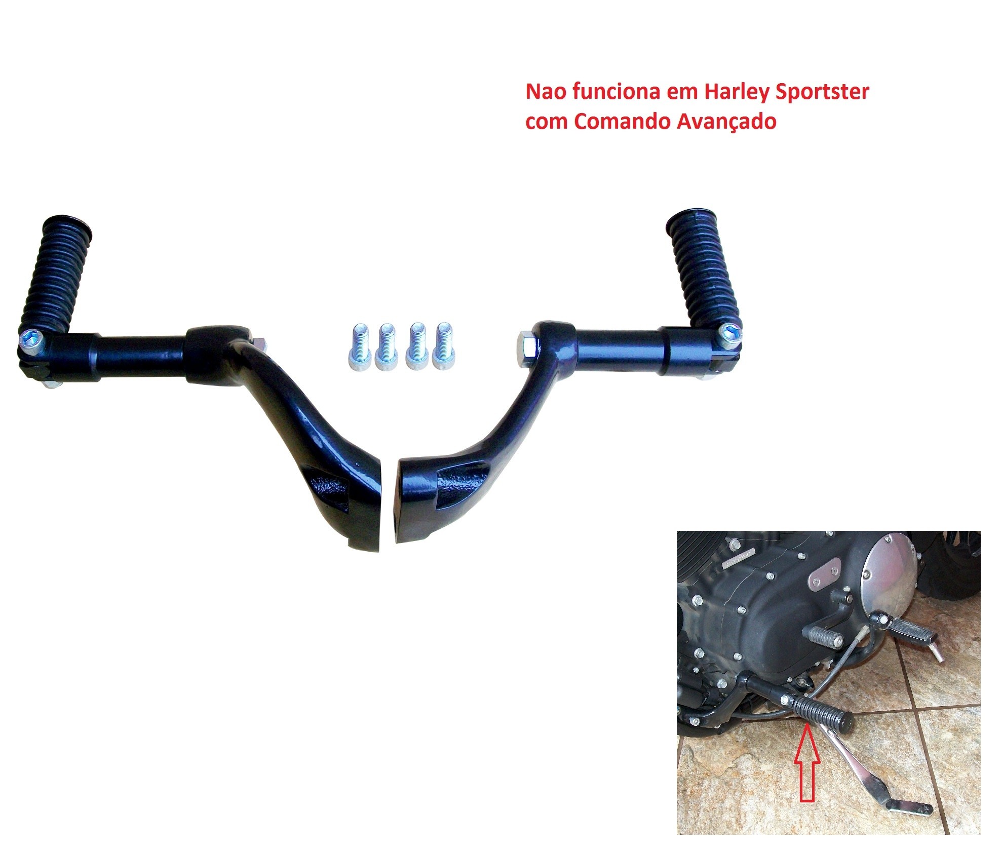 Descanso dos Pes Highway Peg Sportster 20042020 Com Comando Central AREDE