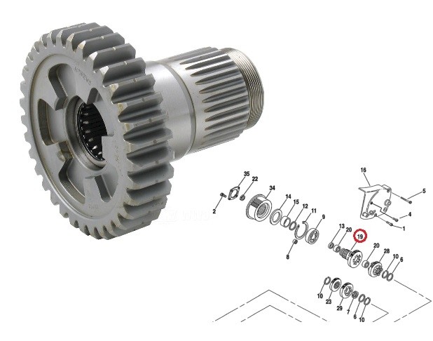 Engrenagem 5° Marcha Cambio Caixa Marchas Harley Sportster XL 1993