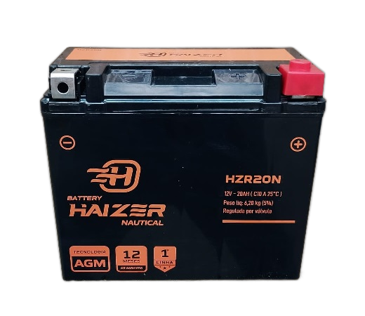 Bateria Moto Haizer HZR20N 12V 20Ah CCA 200A Alternativa 65989-97