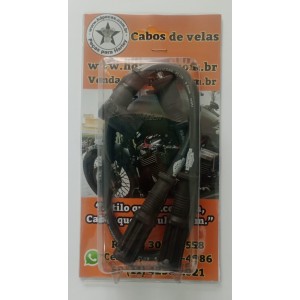 Cabo de Vela Harley Dyna Softail Heritage 07-17 Xfire 8mm Silicone Preto 31960-99 31981-99 31983-00 31981-99